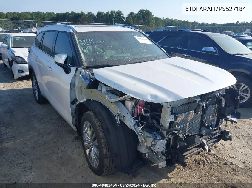 2023 Toyota Highlander Hybrid Platinum VIN: 5TDFARAH7PS527184 Lot: 40402464