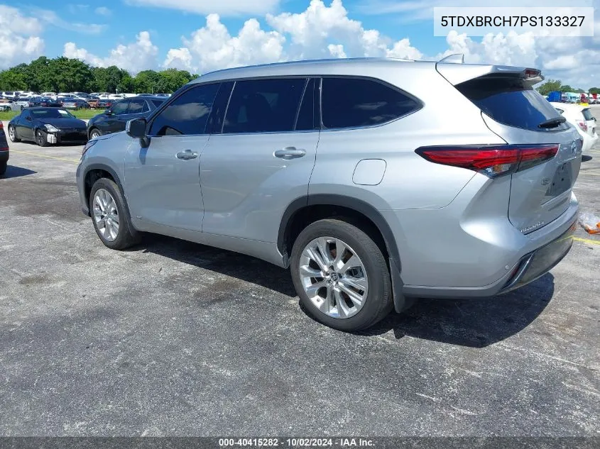 2023 Toyota Highlander Hybrid Limited VIN: 5TDXBRCH7PS133327 Lot: 40415282