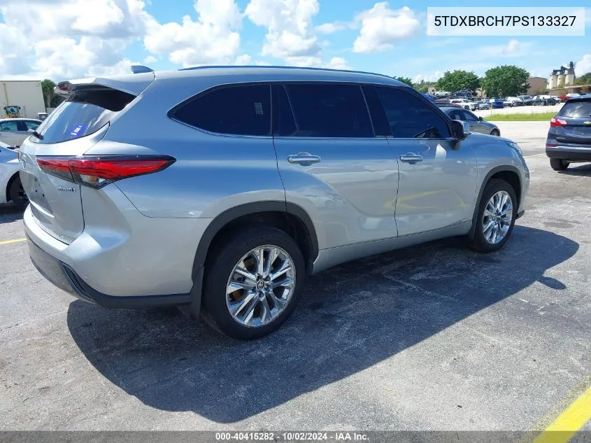 2023 Toyota Highlander Hybrid Limited VIN: 5TDXBRCH7PS133327 Lot: 40415282