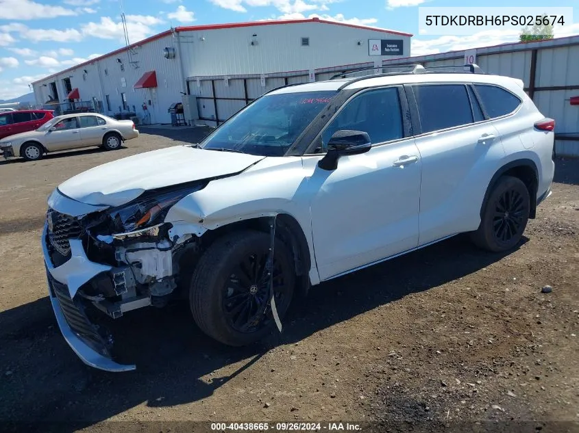 2023 Toyota Highlander Xse VIN: 5TDKDRBH6PS025674 Lot: 40438665