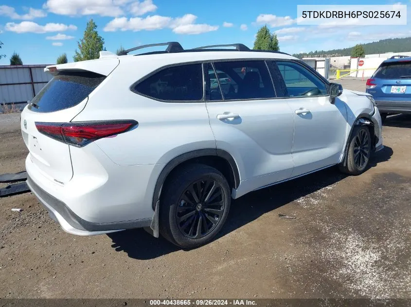 2023 Toyota Highlander Xse VIN: 5TDKDRBH6PS025674 Lot: 40438665