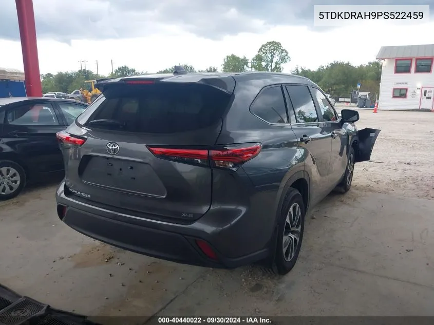 2023 Toyota Highlander Xle VIN: 5TDKDRAH9PS522459 Lot: 40440022