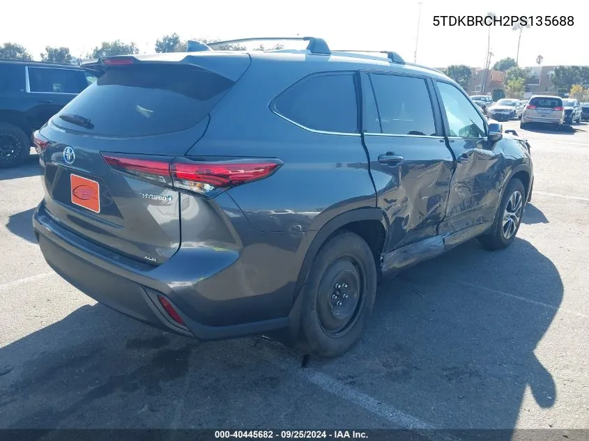 5TDKBRCH2PS135688 2023 Toyota Highlander Hybrid Xle