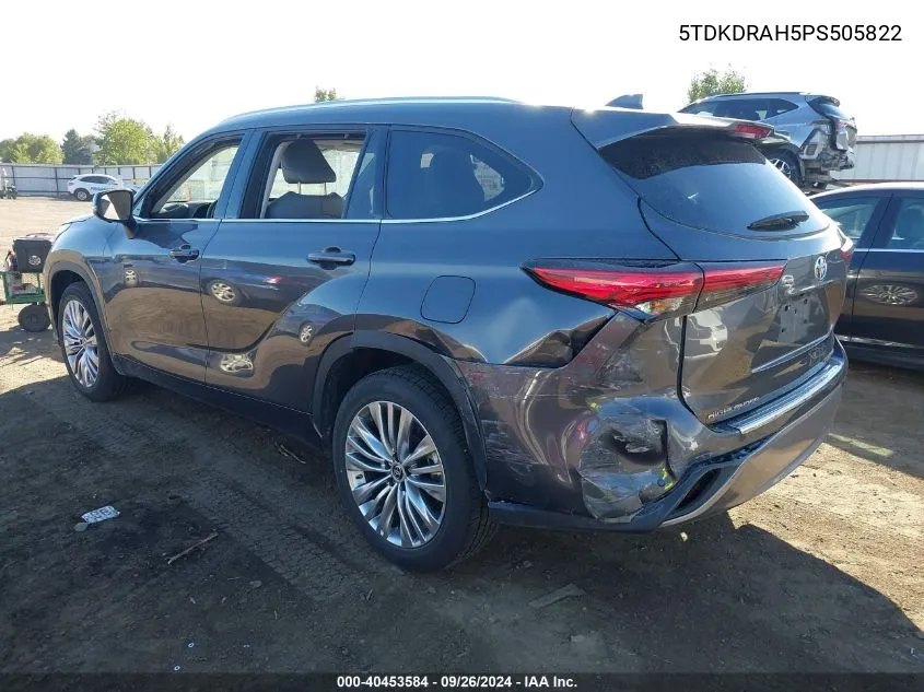 5TDKDRAH5PS505822 2023 Toyota Highlander Platinum