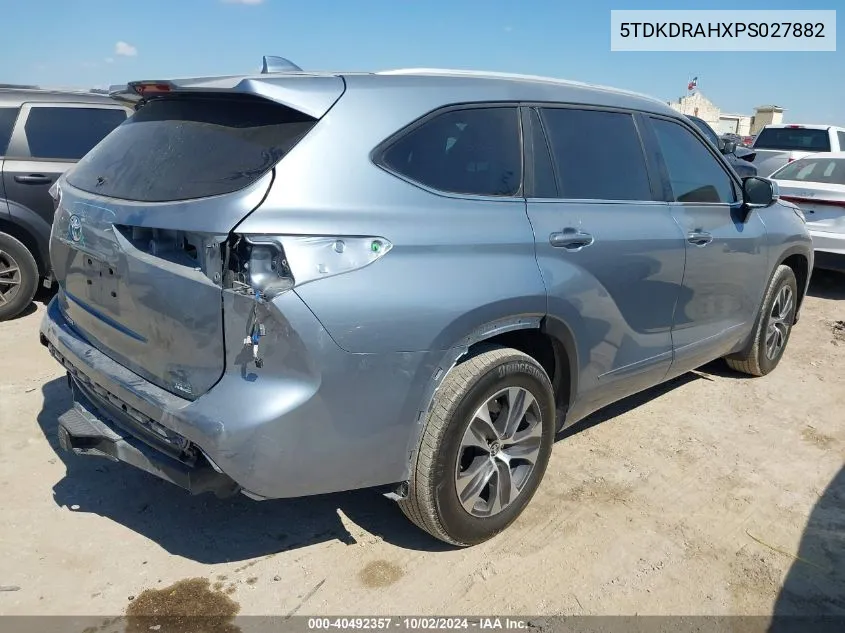 2023 Toyota Highlander Xle VIN: 5TDKDRAHXPS027882 Lot: 40492357