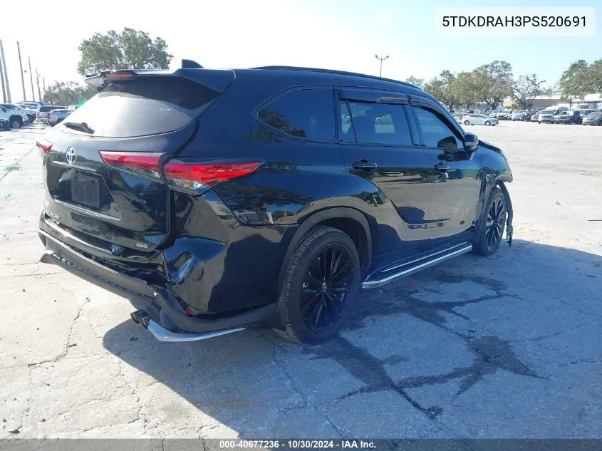 2023 Toyota Highlander Xse VIN: 5TDKDRAH3PS520691 Lot: 40677236