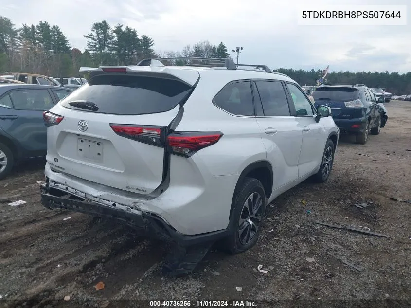 2023 Toyota Highlander Xle VIN: 5TDKDRBH8PS507644 Lot: 40736255