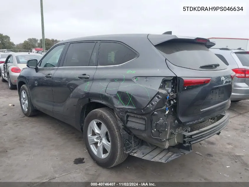 2023 Toyota Highlander Le VIN: 5TDKDRAH9PS046634 Lot: 40746407