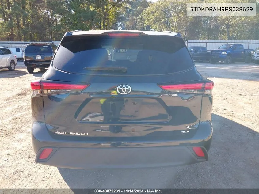 2023 Toyota Highlander Xle VIN: 5TDKDRAH9PS038629 Lot: 40872281