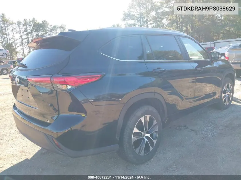 2023 Toyota Highlander Xle VIN: 5TDKDRAH9PS038629 Lot: 40872281