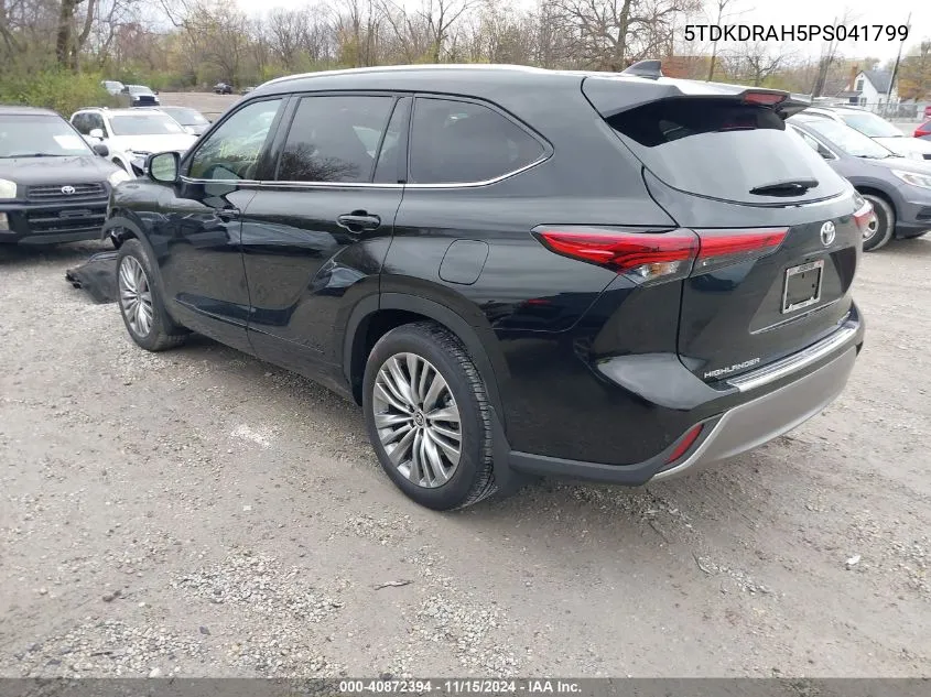 2023 Toyota Highlander Platinum VIN: 5TDKDRAH5PS041799 Lot: 40872394