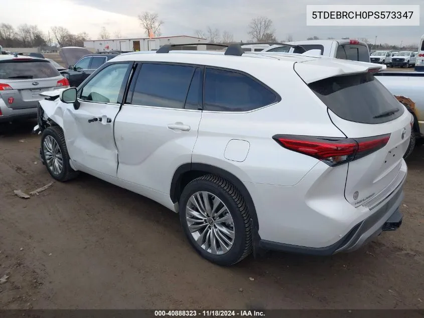 2023 Toyota Highlander Hybrid Platinum VIN: 5TDEBRCH0PS573347 Lot: 40888323