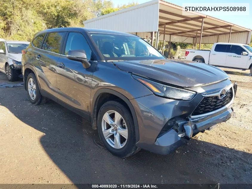 2023 Toyota Highlander Le VIN: 5TDKDRAHXPS508988 Lot: 40893020