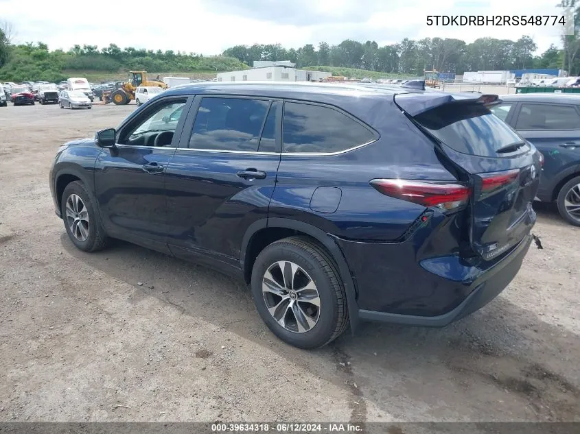 5TDKDRBH2RS548774 2024 Toyota Highlander Xle