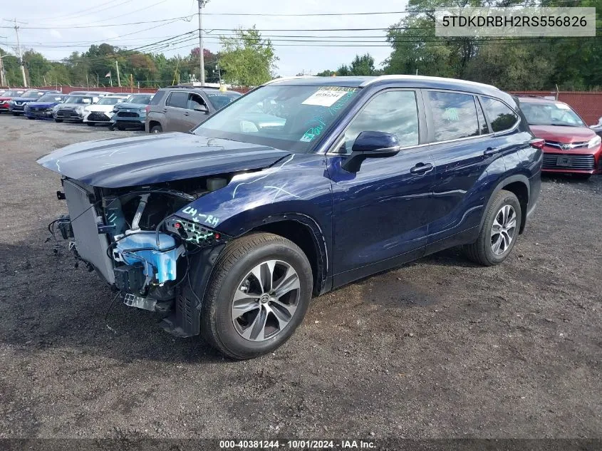 2024 Toyota Highlander Xle VIN: 5TDKDRBH2RS556826 Lot: 40381244