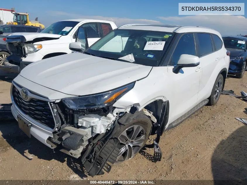 5TDKDRAH5RS534370 2024 Toyota Highlander Xle