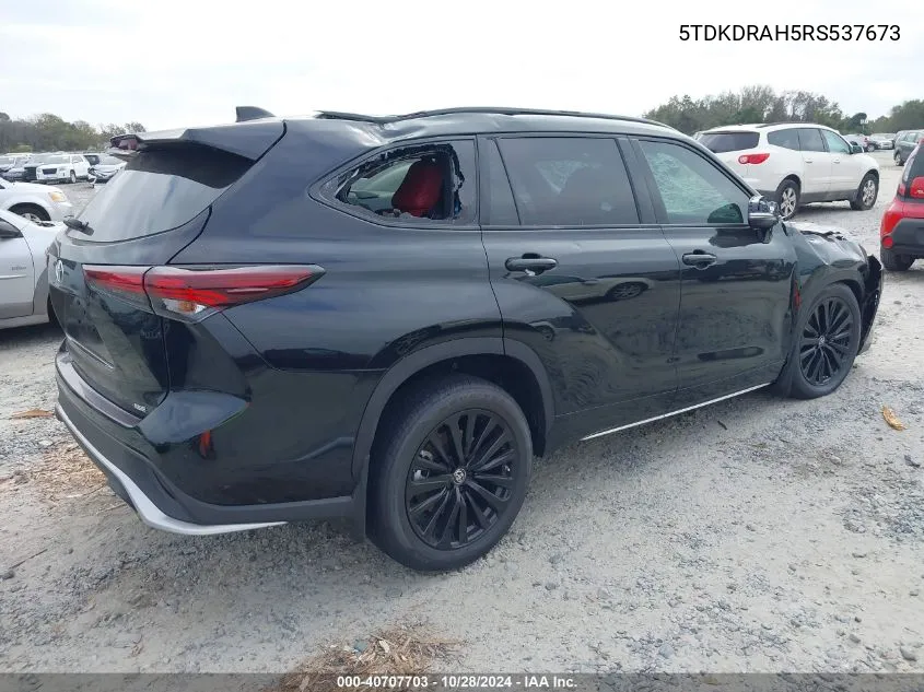 2024 Toyota Highlander Xse VIN: 5TDKDRAH5RS537673 Lot: 40707703