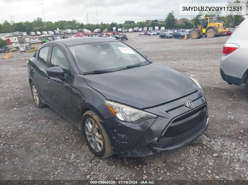 2016 Scion Ia VIN: 3MYDLBZV2GY112531 Lot: 39865028