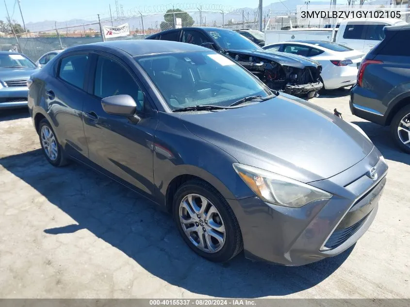 2016 Toyota Scion Ia VIN: 3MYDLBZV1GY102105 Lot: 40155337