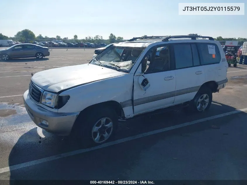 2000 Toyota Land Cruiser VIN: JT3HT05J2Y0115579 Lot: 40169442