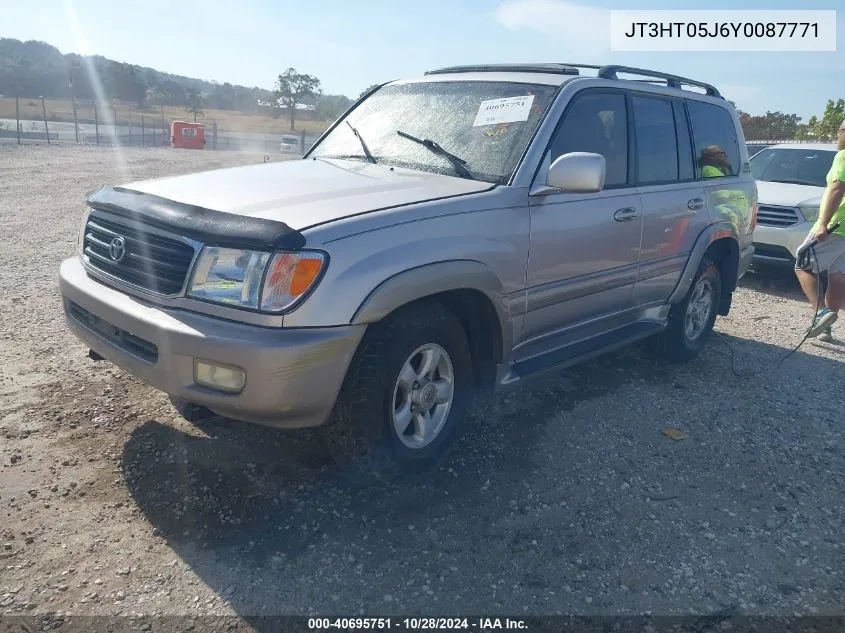 2000 Toyota Land Cruiser VIN: JT3HT05J6Y0087771 Lot: 40695751