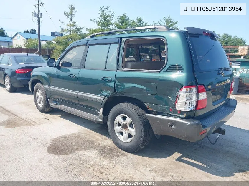 2001 Toyota Land Cruiser VIN: JTEHT05J512013954 Lot: 40249292