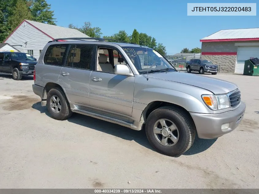 2002 Toyota Land Cruiser VIN: JTEHT05J322020483 Lot: 40334239