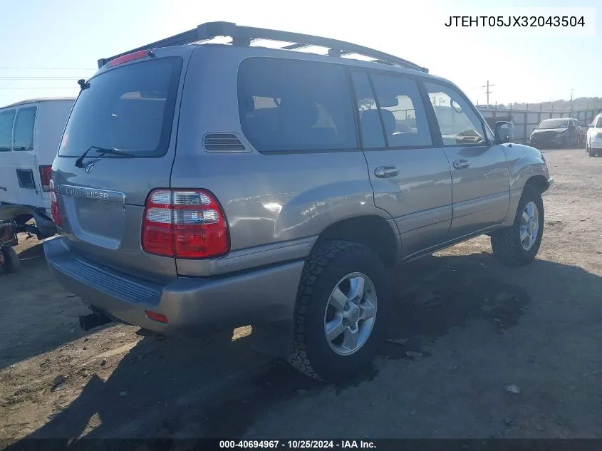 2003 Toyota Land Cruiser VIN: JTEHT05JX32043504 Lot: 40694967