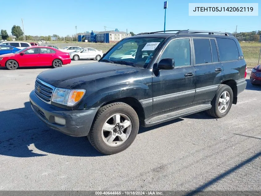 2004 Toyota Land Cruiser VIN: JTEHT05J142062119 Lot: 40644665