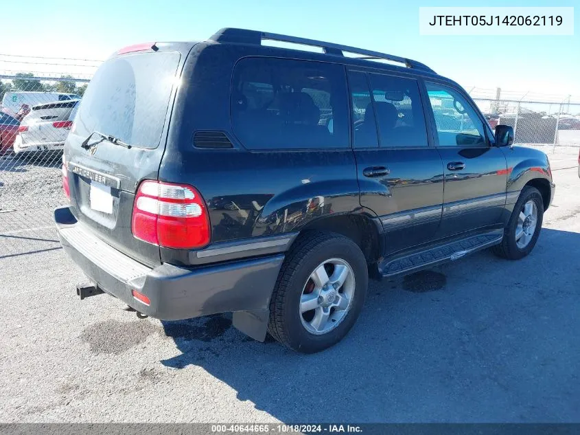 2004 Toyota Land Cruiser VIN: JTEHT05J142062119 Lot: 40644665