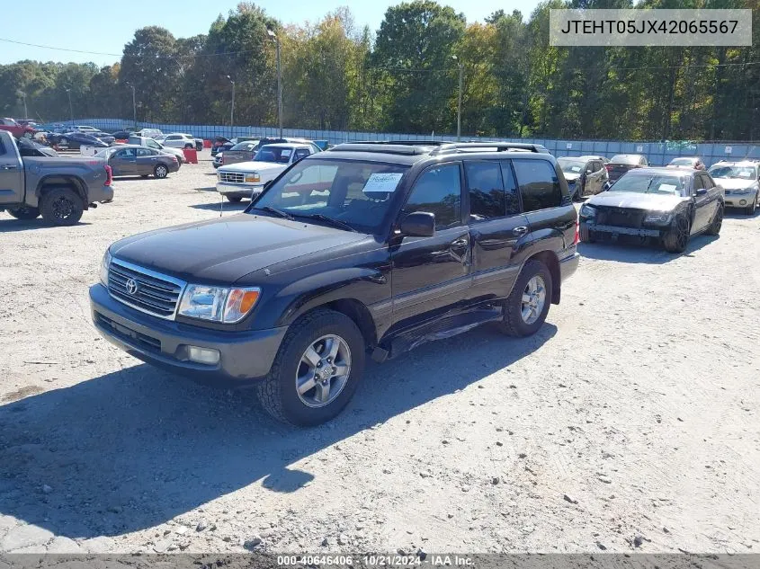 2004 Toyota Land Cruiser VIN: JTEHT05JX42065567 Lot: 40646406