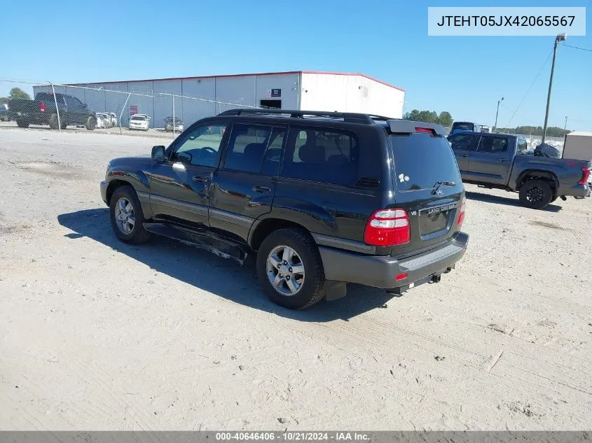 2004 Toyota Land Cruiser VIN: JTEHT05JX42065567 Lot: 40646406