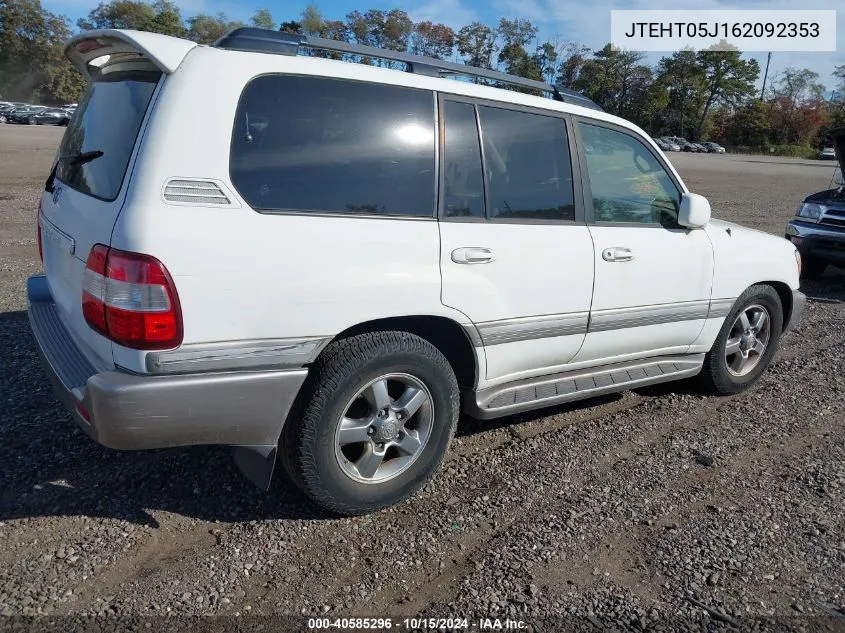 2006 Toyota Land Cruiser VIN: JTEHT05J162092353 Lot: 40585296