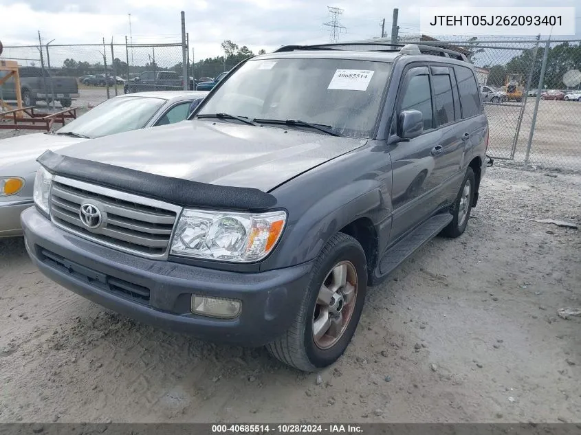 2006 Toyota Land Cruiser V8 VIN: JTEHT05J262093401 Lot: 40685514