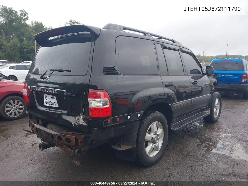 2007 Toyota Land Cruiser V8 VIN: JTEHT05J872111790 Lot: 40449756