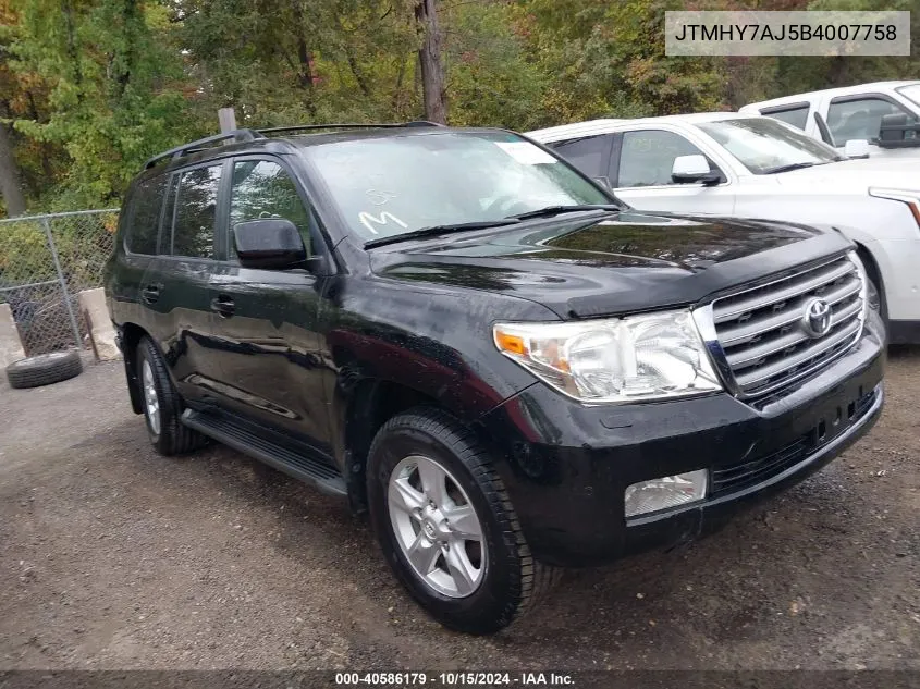 2011 Toyota Land Cruiser V8 VIN: JTMHY7AJ5B4007758 Lot: 40586179