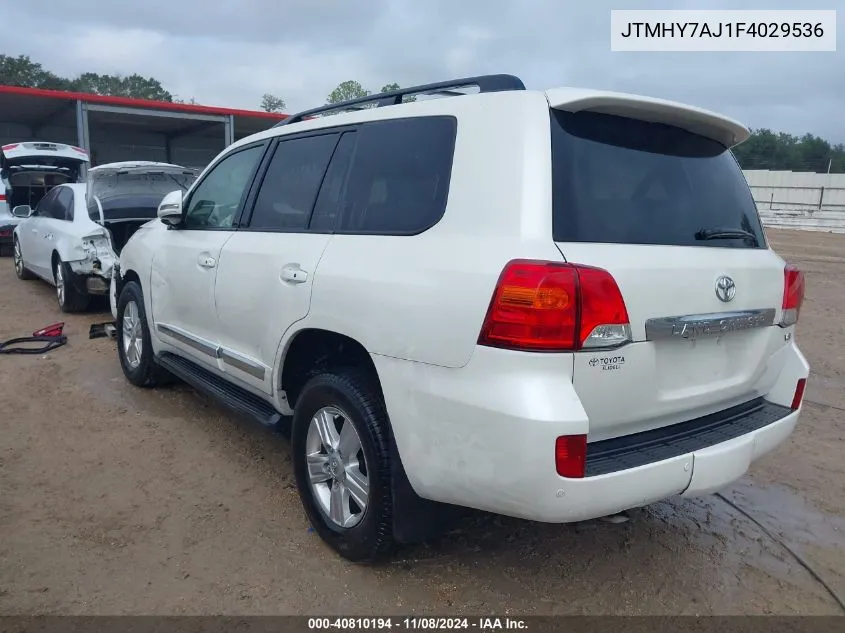 2015 Toyota Land Cruiser V8 VIN: JTMHY7AJ1F4029536 Lot: 40810194