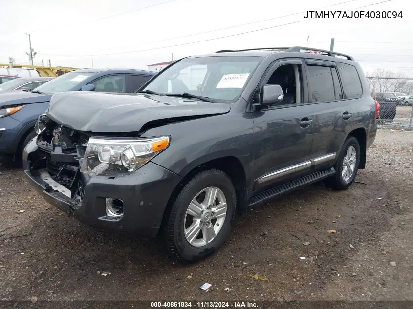 2015 Toyota Land Cruiser V8 VIN: JTMHY7AJ0F4030094 Lot: 40851834