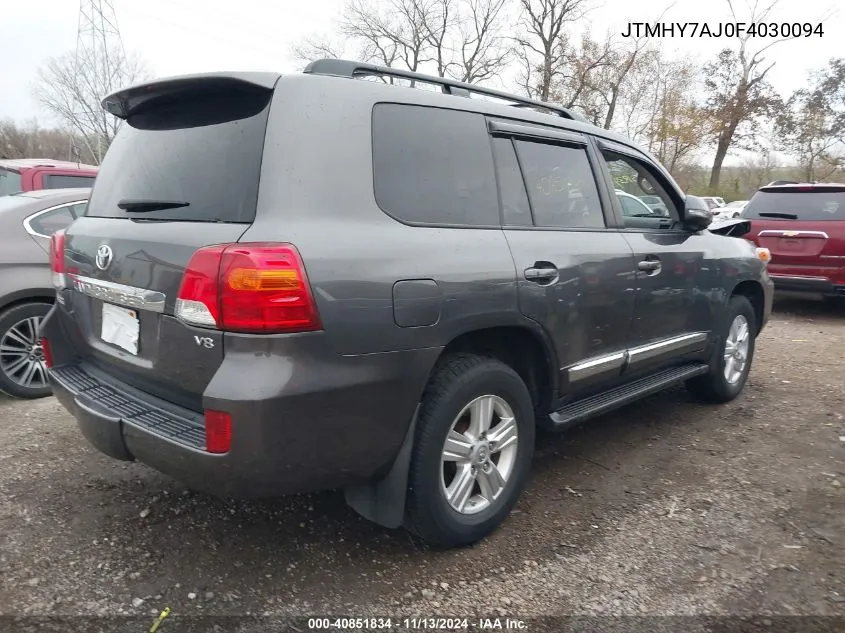 2015 Toyota Land Cruiser V8 VIN: JTMHY7AJ0F4030094 Lot: 40851834