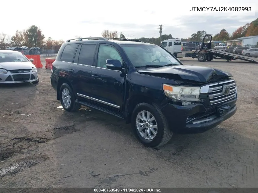 2019 Toyota Land Cruiser V8 VIN: JTMCY7AJ2K4082993 Lot: 40763549