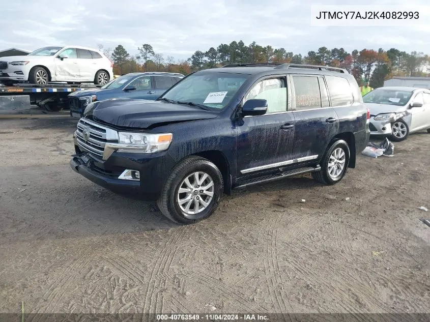 2019 Toyota Land Cruiser V8 VIN: JTMCY7AJ2K4082993 Lot: 40763549