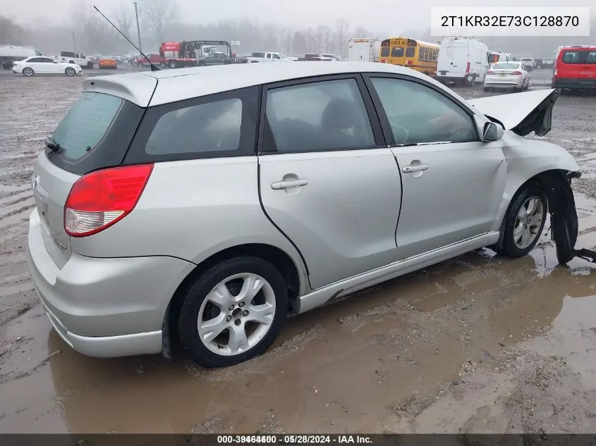 2003 Toyota Matrix Xr VIN: 2T1KR32E73C128870 Lot: 39464600