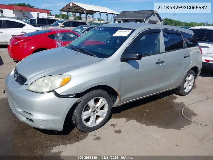 2003 Toyota Matrix Standard VIN: 2T1KR32E93C066582 Lot: 39555301