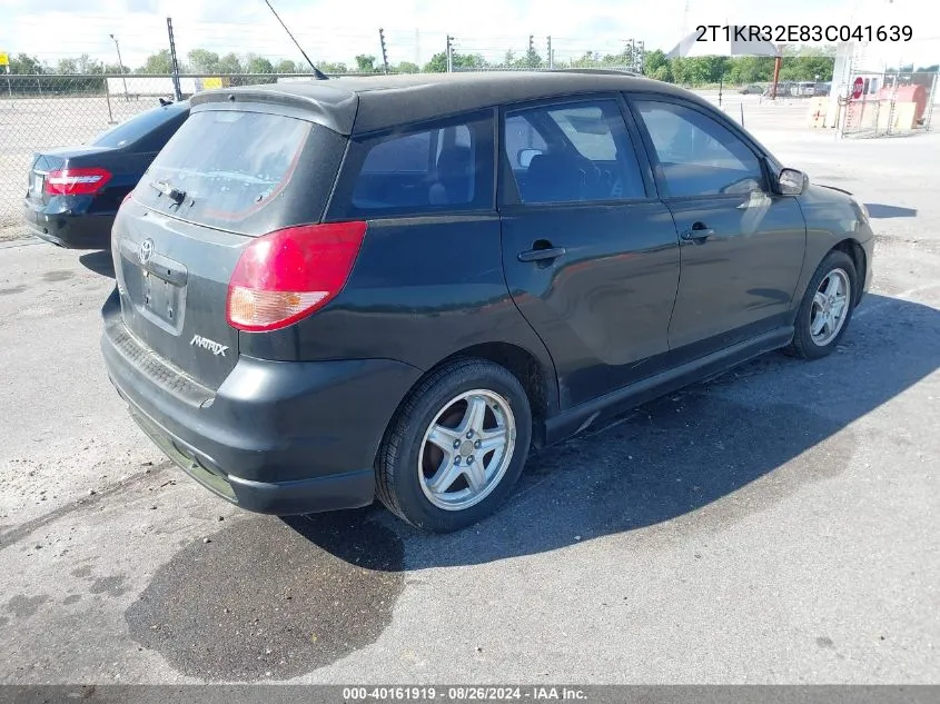 2003 Toyota Matrix Xr VIN: 2T1KR32E83C041639 Lot: 40161919