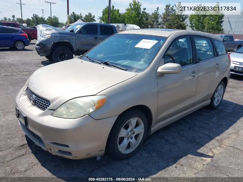 2T1KR32E33C117834 2003 Toyota Matrix Xr