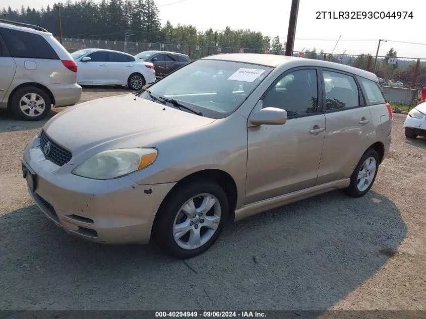 2003 Toyota Matrix Xr VIN: 2T1LR32E93C044974 Lot: 40294949