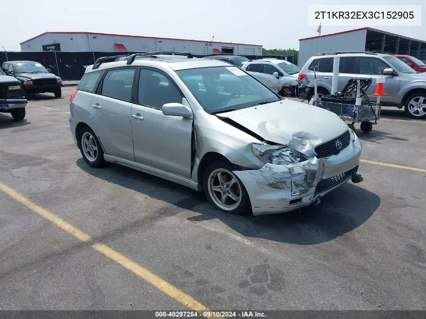 2003 Toyota Matrix Xr VIN: 2T1KR32EX3C152905 Lot: 40297254