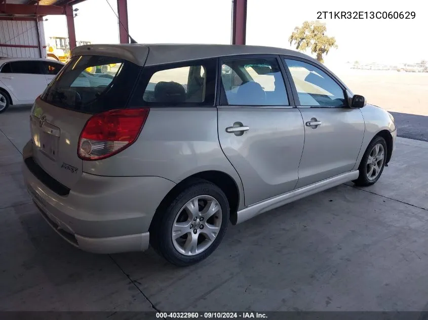 2003 Toyota Matrix Xr VIN: 2T1KR32E13C060629 Lot: 40322960