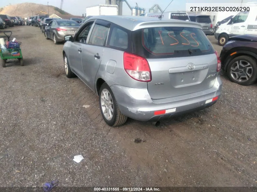 2T1KR32E53C026290 2003 Toyota Matrix Standard