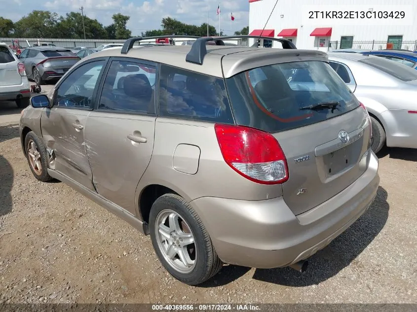 2T1KR32E13C103429 2003 Toyota Matrix Xr